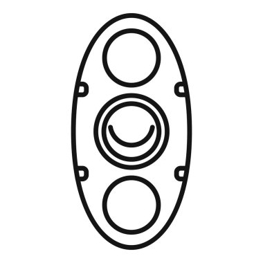 Logolar veya simgeler için uygun bir kanonun basit çizim çizimi