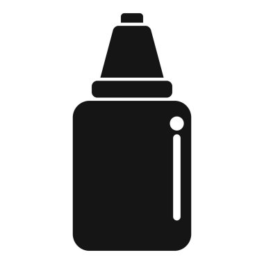 Eğitim ve zanaat simgeleri için ideal siyah bir siluet yapıştırıcı şişesinin vektör çizimi