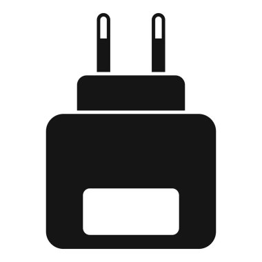 Beyaz arkaplanda izole edilmiş bir siyah siluet güç dolgu simgesinin vektör illüstrasyonu