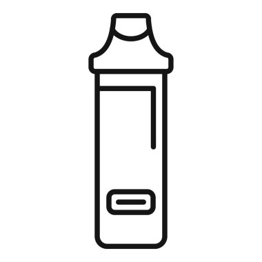 Beyaz arkaplanda izole edilmiş basit bir çizgi sanat tarzında bir işaretçinin vektör illüstrasyonuName