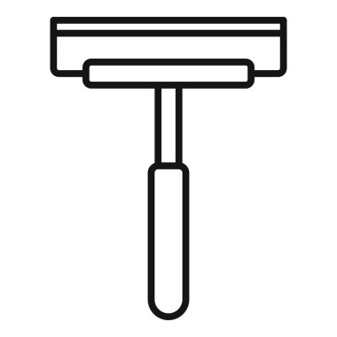 Beyaz arkaplanda klasik bir jilet çizimi, simgeler veya logolar için mükemmel