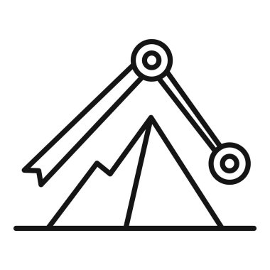 Kamp çadırı ve güneş çizimleri açık hava macera teması için mükemmel.