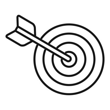 Hedefin merkezine isabet eden bir okun vektör illüstrasyonuName