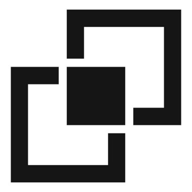 Minimalist siyah geometrik şekiller modern bir soyut desen oluşturuyor.