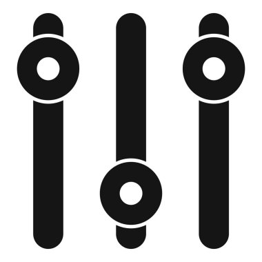 Beyaz zemin üzerinde izole edilmiş üç dikey siyah ve beyaz geometrik şekillerin vektör çizimi