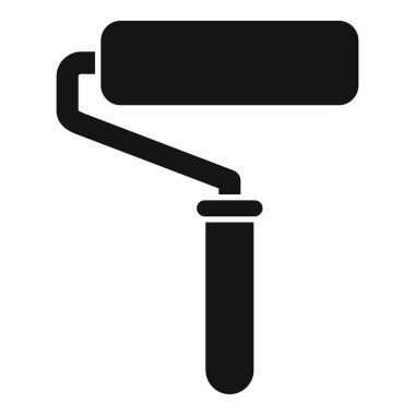 Siyah boya silindirinin vektör çizimi, çeşitli tasarım projeleri için mükemmel