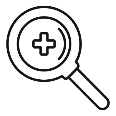 Pozitif sembollü bir büyüteç tasviri.