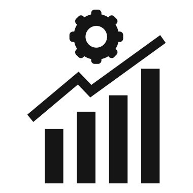 Vitesli sanayi büyüme konsepti simgesi. Yükselen trend grafiği. İşletme başarısı ve üretim verimliliği ve ekonomik istatistiklerin geliştirilmesinde kaydedilen ilerleme