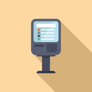 Uzun gölgeli, ortam ve podcast simgeleri için mükemmel, düz tasarım tarzında bir mikrofonun vektör illüstrasyonu