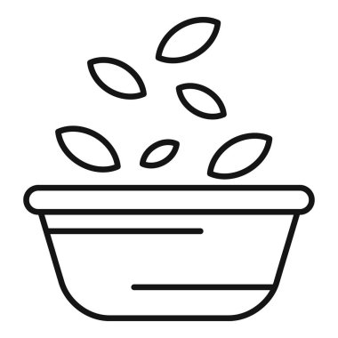 Bir saksıda yaprakları dökülen bir bitkinin basit siyah beyaz çizimi, çeşitli tasarımlar için uygundur.