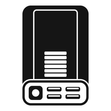 Kullanıcı arayüzü uygulaması için basit düz tasarım, dokunmatik ekranlı vektör çizimi, beyaz arkaplanda izole edilmiş modern akıllı telefon simgesi çizimi