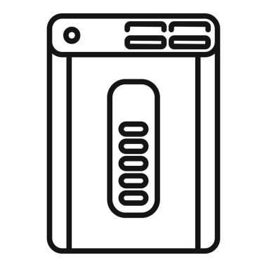 Fermuarın temiz çizgisi çizimi, tasarım ögeleri ve simgeleri için ideal