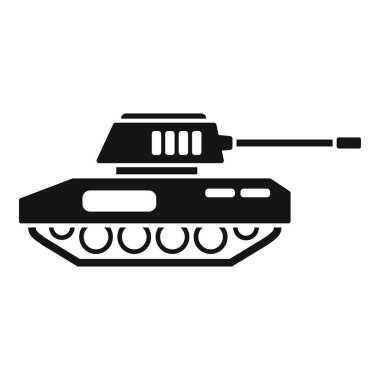 Bir tank siluetinin vektör çizimi, askeri temalar ve grafikler için mükemmel