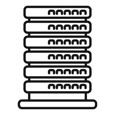 Yığılmış sikkelerin basitleştirilmiş simgesi, finans ve tasarruf kavramları için mükemmel