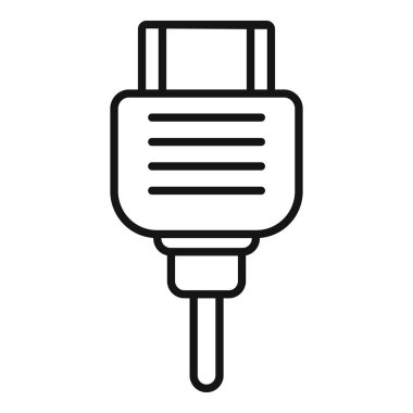 Elektrik kavramları için uygun siyah beyaz bir güç prizinin vektör simgesi