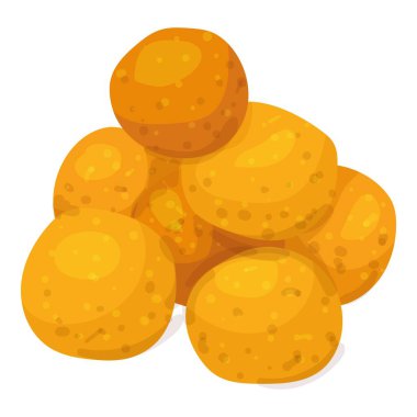 Oyuncu, karikatürist estetik bir portakal kümesinin canlı dijital çizimi