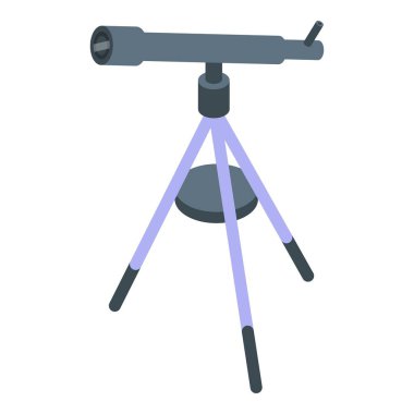 İnceleme ve mühendislik için kullanılan düz bir teodolit tasarımı, beyaz arka planda izole edilmiş.