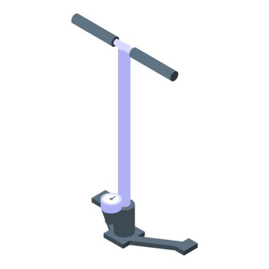 Kullanışlı bir manuel lastik değiştirici tasvir eden detaylı izometrik grafik, otomotiv tasarımları için mükemmel