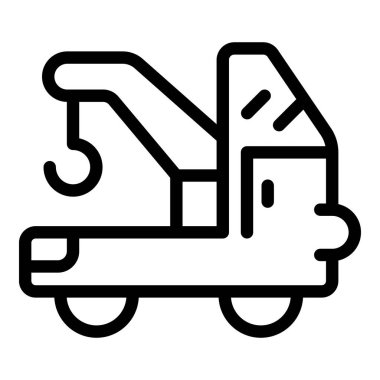 Bir çekicinin siyah ve beyaz vektör simgesi, basitleştirilmiş ve web kullanımı için uygun