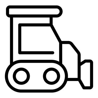 Siyah çizgili şirin oyuncak tren ikonu çizimi beyaz arka planda izole edilmiş. Çocuklar için basit çizim neşeli ve eğlenceli vektör ana hatları grafik tasarımı