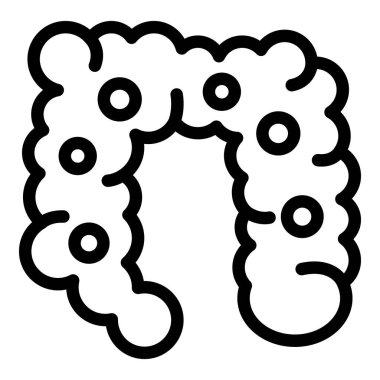 Eğitim materyalleri için uygun insan bağırsaklarının basitleştirilmiş vektör sunumu