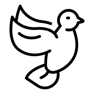 Minimalist çizgili ördek sanatı, logolar ve çocuk tasarımları için mükemmeldir.