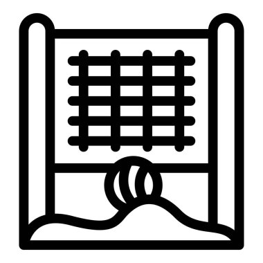 Yün sembollü örgü örmenin basit vektör illüstrasyonuName