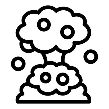 Comicstyle patlama bulutunun siyah beyaz çizgi sanatı, grafik tasarım için ideal