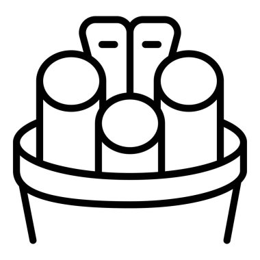 Hız treninin basit siyah beyaz çizgisi çizimi, simgeler veya logolar için uygundur