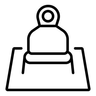 Arayüz tasarımı, uygulamalar ve sunumlar için modern bir sandalyenin ana hatları vektör simgesi