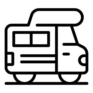 Simge ya da logo olarak kullanılabilecek bir karavan çizimi