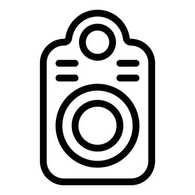 Klasik bir kamera simgesinin siyah çizgi sanatı, tasarım elementleri için mükemmel