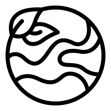 Dünyanın siyah ve beyaz çizimi minimalist bir sanat tarzıyla temsil edilir.