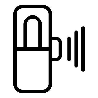 Modern bankacılık ve elektronik ticaretinde güvenli ve verimli kablosuz işlemleri sembolize eden minimalist siyah ve beyaz temassız ödeme ikonu