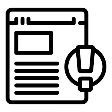 Blogları temsil eden siyah ve beyaz simge ya da büyüteçle eleştiri yapan makale