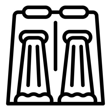 Basit bir hidroelektrik barajı çizimi, eğitim ve çevre temaları için ideal