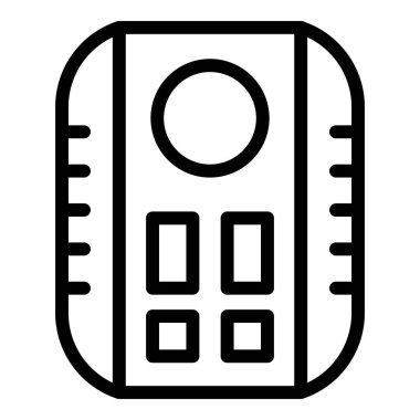 Minimalist bir uçak bileti simgesinin siyah-beyaz çizimi