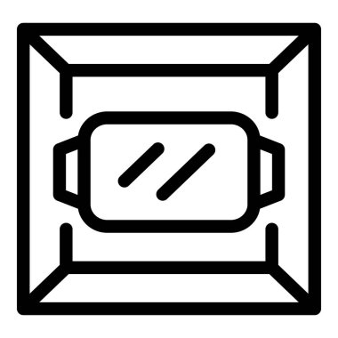 Kamera görüntüleyicisinin siyah ve beyaz vektör çizimi, minimalist tasarım