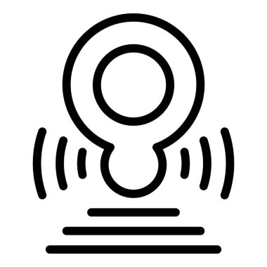 Beyaz zemin üzerinde ses dalgaları olan, yayın, kayıt ve multimedya sembol tasarımı için mükemmel modern bir podcast mikrofon simgesinin vektör ilülasyonu