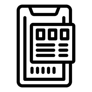 İş analizleri için grafikleri ve grafikleri olan bir panoyu temsil eden siyah ana hatlı vektör simgesi