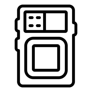 Fotoğraf ekipmanları, klasik analog hobi sanatı, vektör dijital indirme, nostalji ve hafıza için siyah-beyaz çizgi çizimi, illüstrasyon ve tasarım öğesi, klasik retro film ikonu