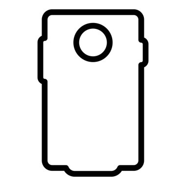 Kamera deliğiyle akıllı telefon kılıfının minimalist vektör görüntüsü