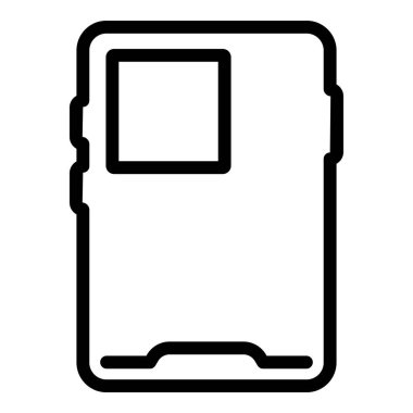 Modern bir akıllı telefon simgesinin basit çizgisi çizimi, web ve uygulama tasarımı için uygundur