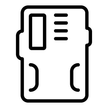 Belge iliştirilmiş bir panonun basit siyah ve beyaz vektör çizimi