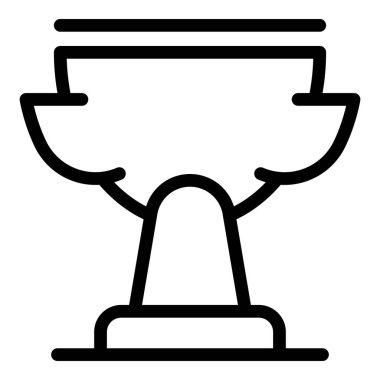 Ödüller ve başarılar için uygun siyah beyaz bir ödül sembolünün basit çizimi