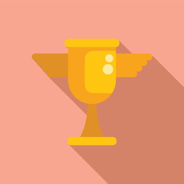 Başarının sembolü olarak kanatlı altın kupa uçuyor. Başarı. Ve bir yarışmada zafer. Meydan okuma. Ya da hedefe ulaşmak. Hevesini temsil ediyor. Hırs.