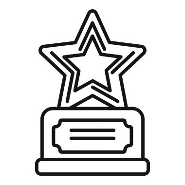 Sembolik başarı, beş köşeli yıldız kupası oymaya hazır.