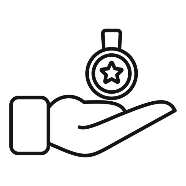 Бизнесмен, обладатель медали со звездой, олицетворяющий достижение и успех