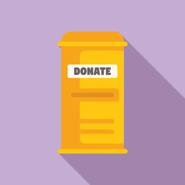 stock vector Yellow donation box waiting for your contributions