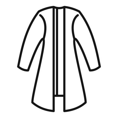 Kurutmak için asılı uzun açık bornozun basit vektör simgesi